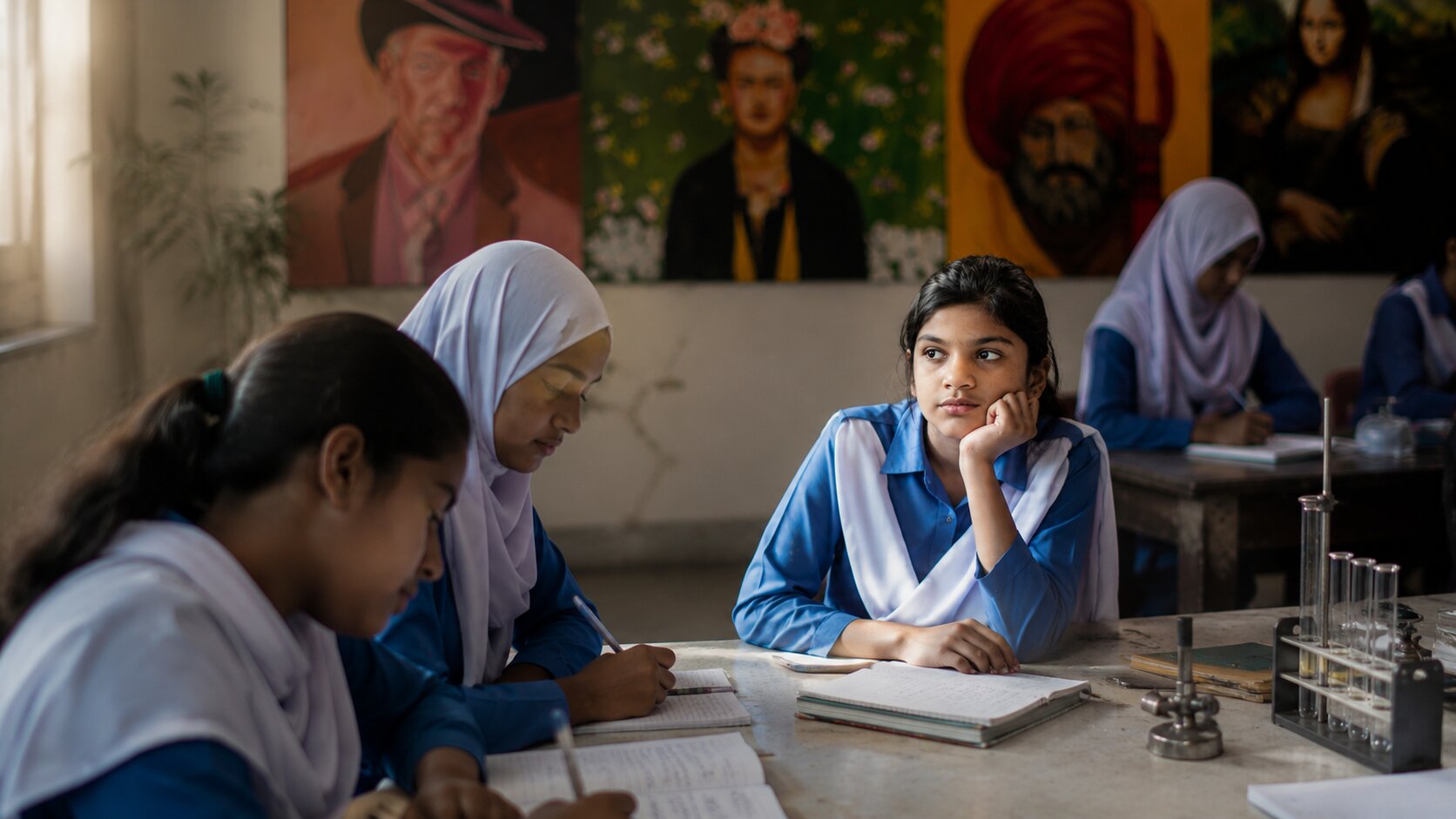 Students learning