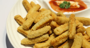 Chicken Fries with Chili Garlic Sauce Recipe | Tarka