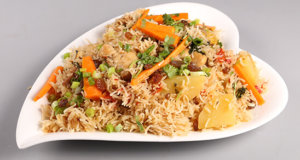 Aalu Bukhara Pulao Recipe | Tarka