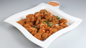 Chicken Crispy Shots with Cocktail Sauce Recipe | Tarka