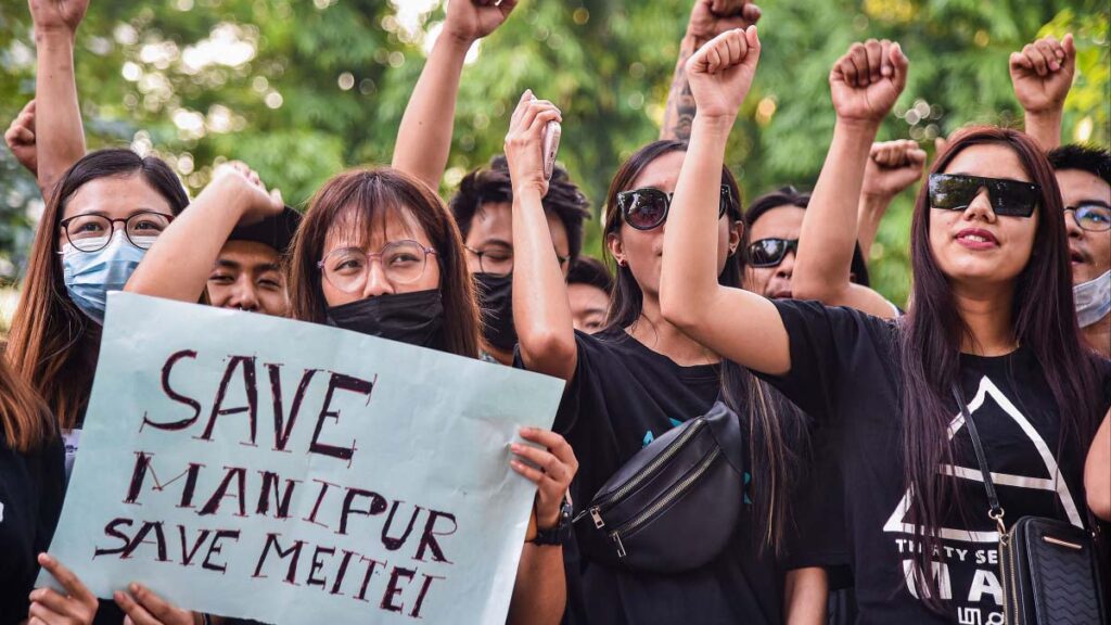 assault in manipur protest