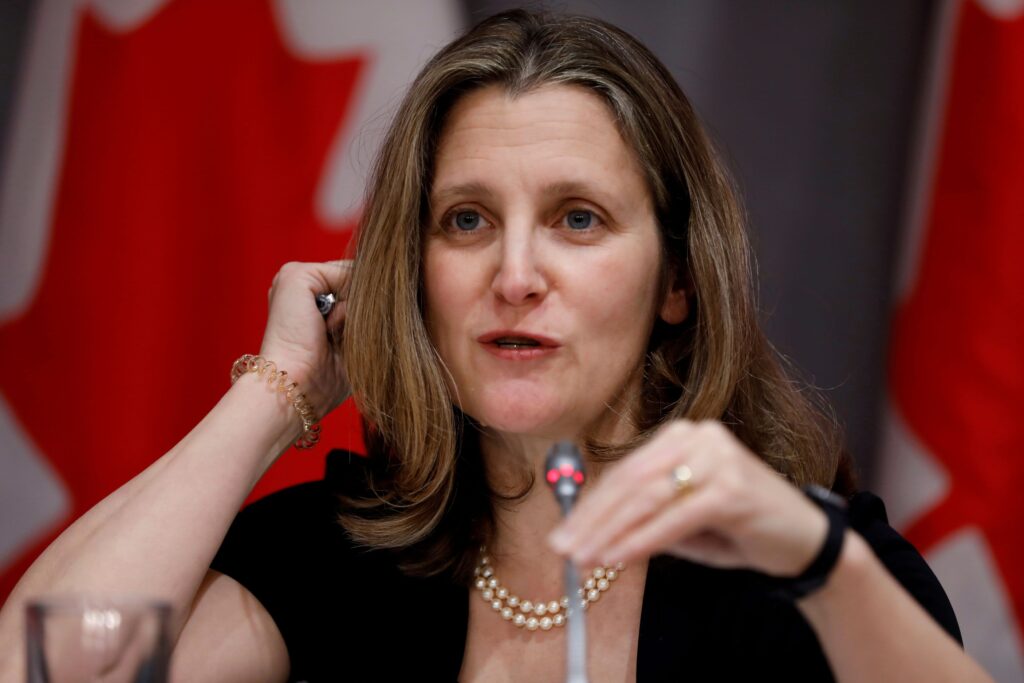 canadian finance minister chrystia freeland