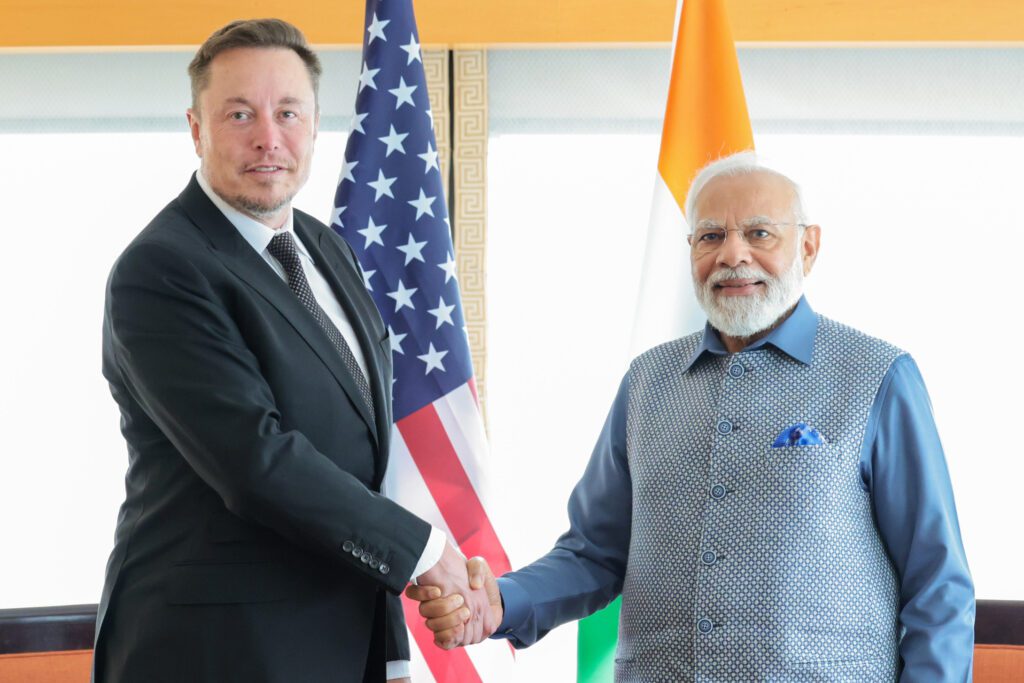 Tesla CEO Musk and Modi