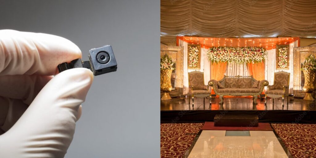 wedding hall employees over hidden cameras