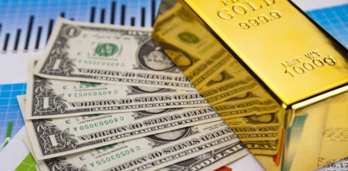 gold and dollar