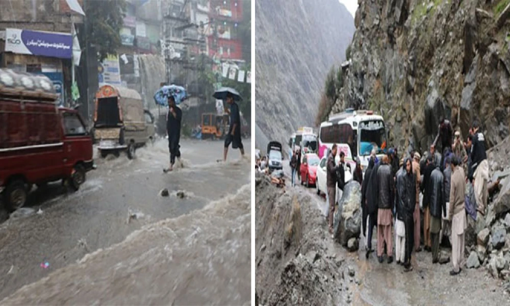 AJK rain landsliding