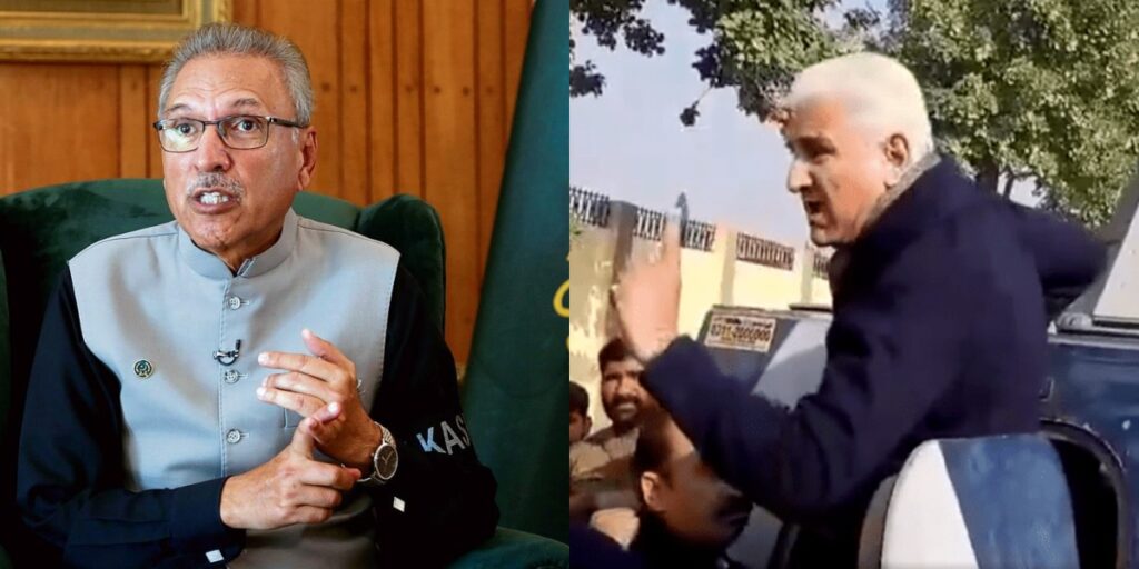 Shah Mehmood Qureshi during re-arrest