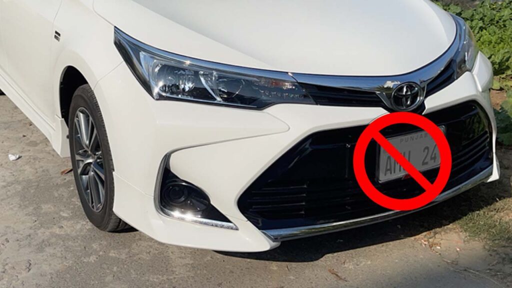 number plate tampering challan