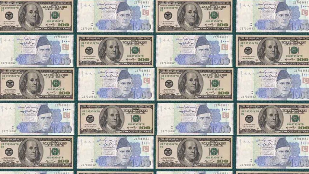 US dollar to Pakistani rupee