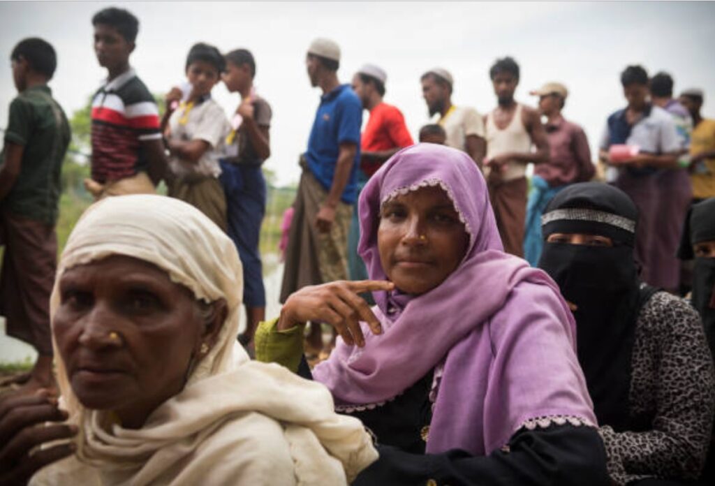Rohingya women refugees in Bangladesh refugee camp