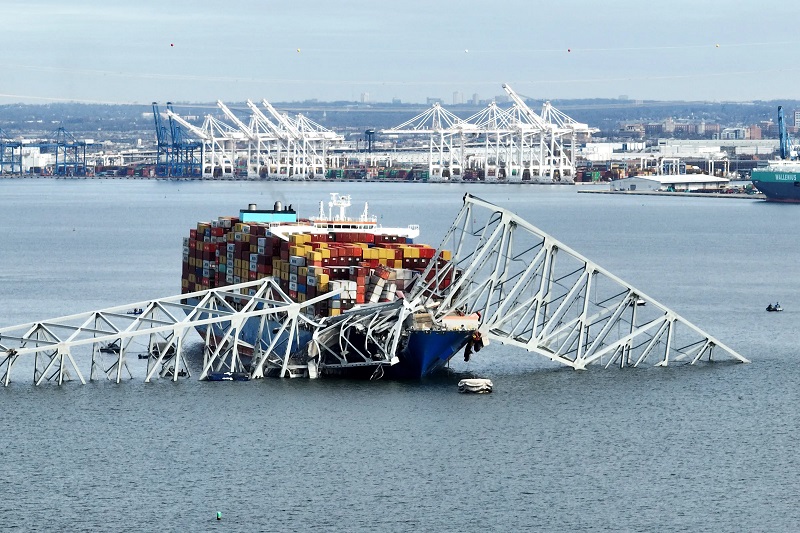 A container ship collided with a major bridge in Baltimore located in the state of Maryland, United States (US). The collision prompted a rescue operation for six workers who are currently missing.
