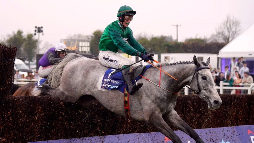 Racing horse “Intense Raffles” clinched victory at the prestigious Irish Grand National held at Fairyhouse Racecourse in the small town of Ratoath, Republic of Ireland.