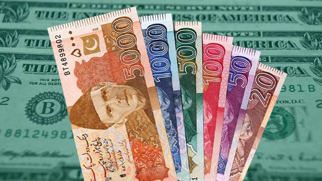 US dollar in Pakistani rupee