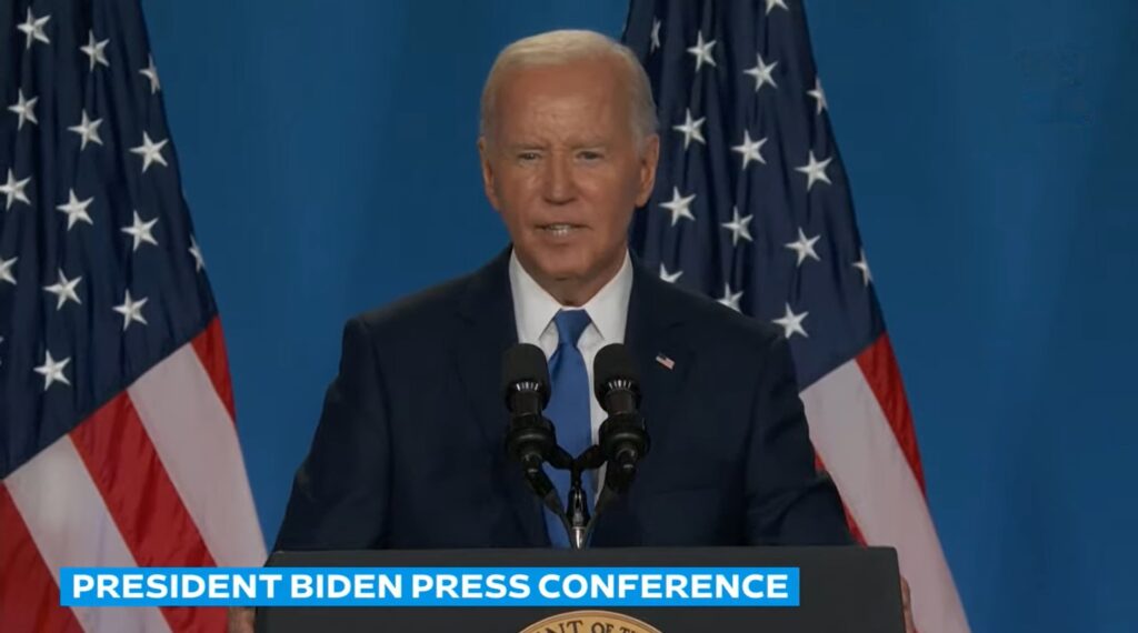 United States (US) President Joe Biden misidentified Vice President Kamala Harris as former President Donald Trump during a high-stakes press conference on Thursday.