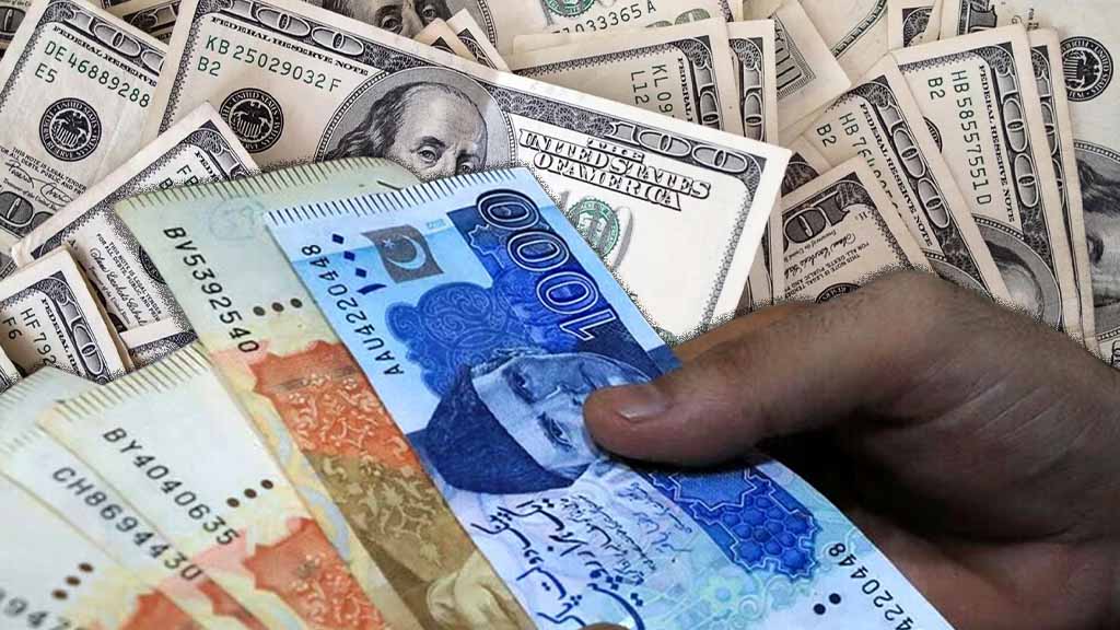 US dollar versus Pakistani rupee intraday report
