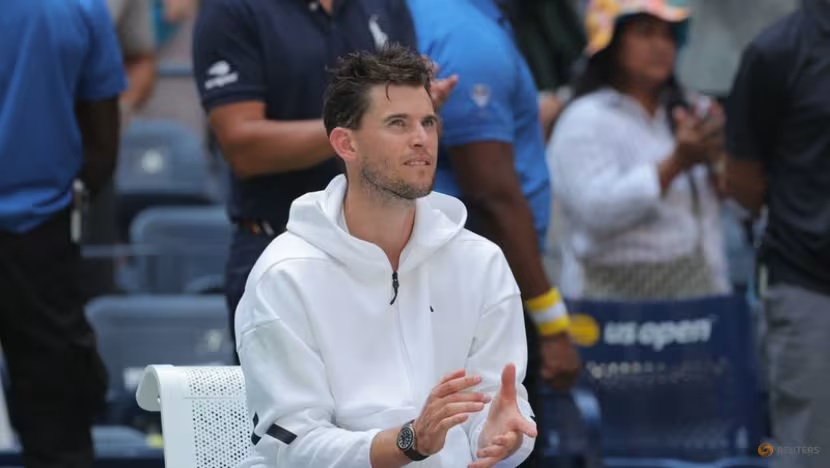 Former champion Dominic Thiem's final appearance at the US Open ended tamely on Monday after he was beaten 6-4 6-2 6-2 in the first round by American Ben Shelton.
