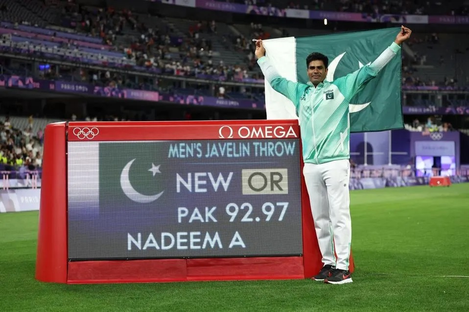 Arshad Nadeem, who won gold medal at 2024 summer Olympics in Paris, is set to arrive at Lahore airport.