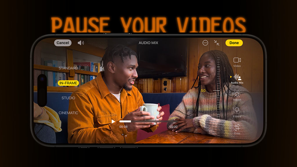 iOS 18 video pause feature