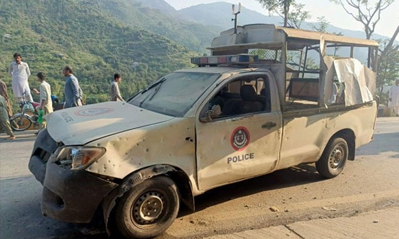 attack on police van in Swat