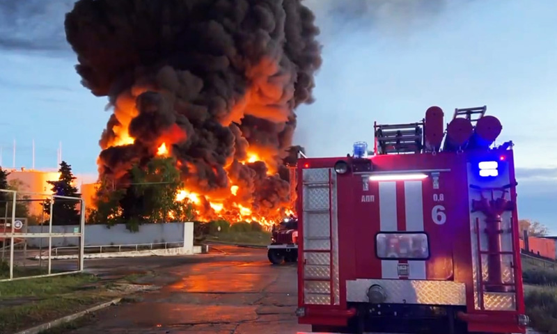 Ukrainian drone strike