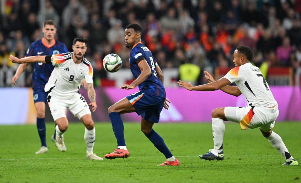 ermany midfielder Jamie Leweling enjoyed a dream international debut, scoring the winner in their 1-0 victory over visitors the Netherlands in the Nations League Group A3 on Monday that all but secured a spot in the next round.