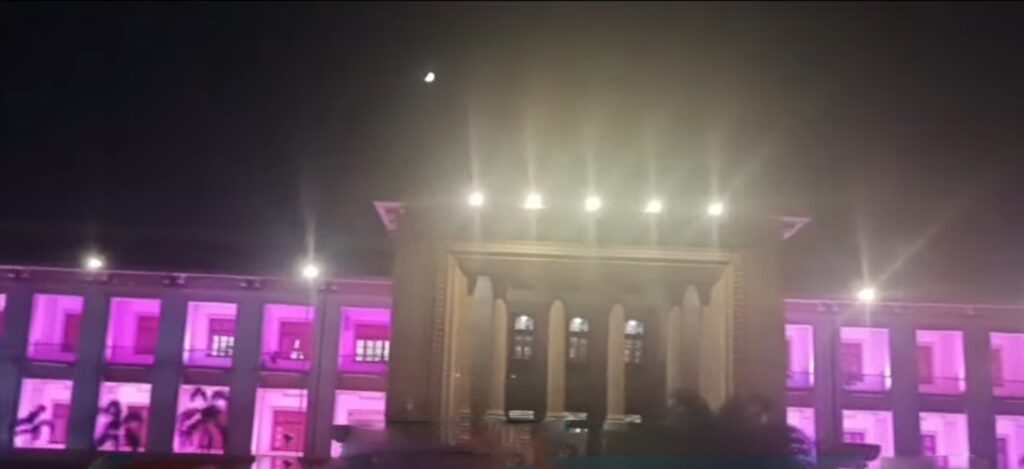 The Punjab Assembly building was decked out in pink lights to commemorate the International Day of the Girl Child on Thursday.
