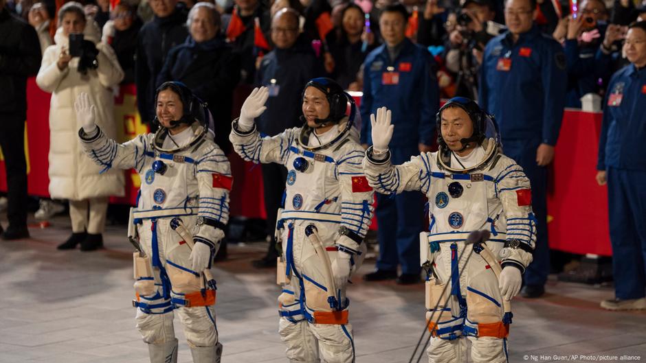 Three Chinese astronauts blasted off on a mission to China's Tiangong space station in Shenzhou-19 in the early hours of Wednesday.
