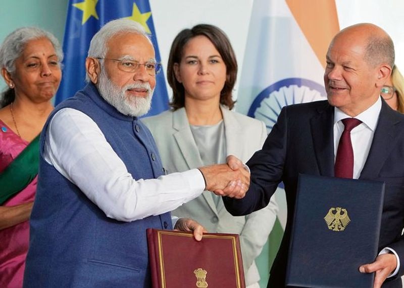 Chancellor Olaf Scholz leads a high-level delegation to New Delhi this week, betting that greater access to the vast Indian market can reduce Germany's reliance on Beijing even if India does not turn out to be the 