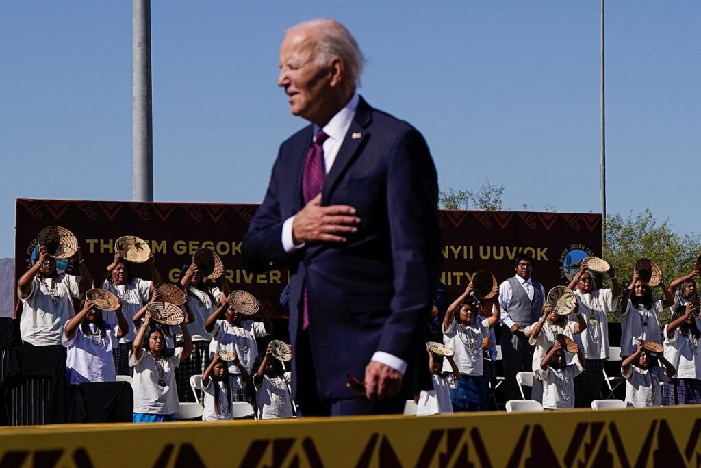 US President Joe Biden formally apologiSed on Friday for the US government's role in running abusive Native American boarding schools for more than 150 years, and was heckled at the event over his support for Israel's war in Gaza.