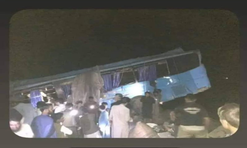 bus plunges into ravine in Kohistan