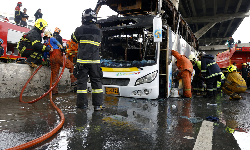 School bus fire in Thailand