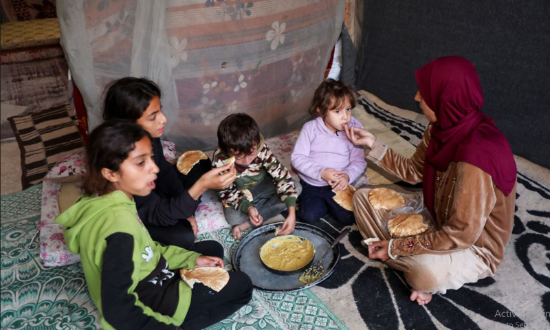 Gaza mother struggling to feed children