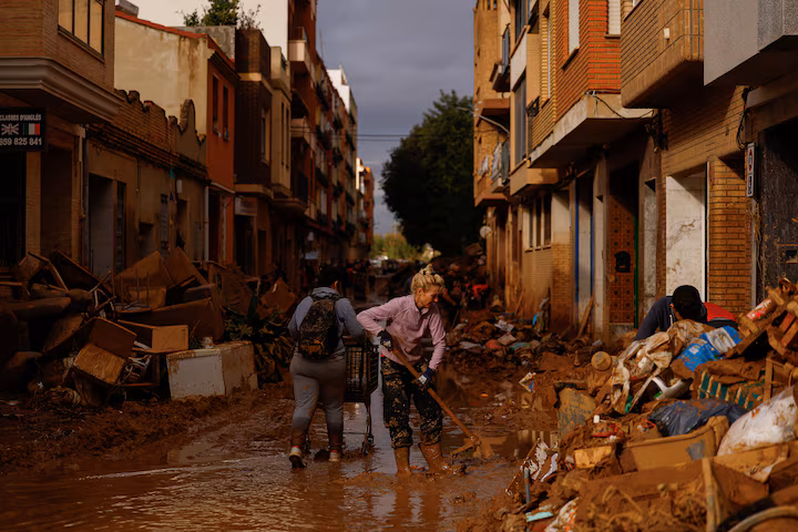 Spain's flood and protesters