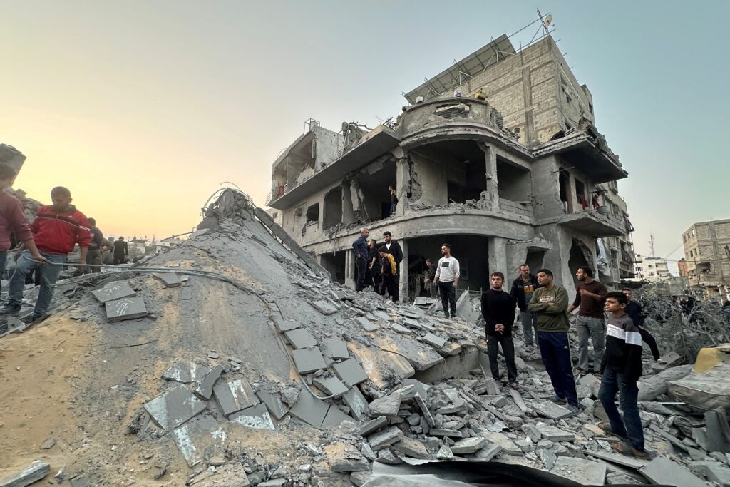 Gaza's emergency services said the strike hit a residential area in Tal Al-Zaatar and that many casualties were believed to be trapped under the rubble.