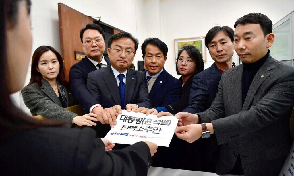 The main opposition Democratic Party in South Korea plans to vote to impeach President Yoon Suk Yeol at 7 pm local time on Saturday.