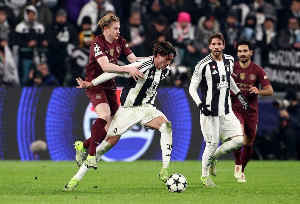Dusan Vlahovic and Weston McKennie scored to lead Juventus to a 2-0 Champions League win over Manchester City on Wednesday, a major blow to the English champions' hopes of clinching a top-eight spot in the group stage of Europe's elite competition.