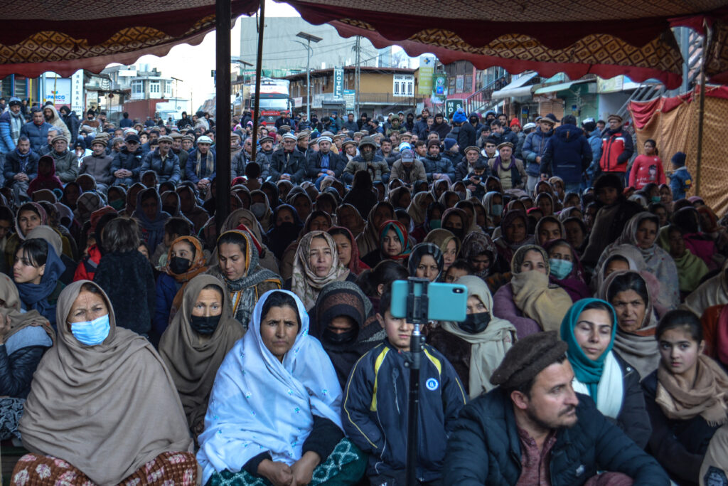 Hundreds of people blocked a highway in Pakistan's mountainous northern region in protest against power outages lasting longer than 20 hours.