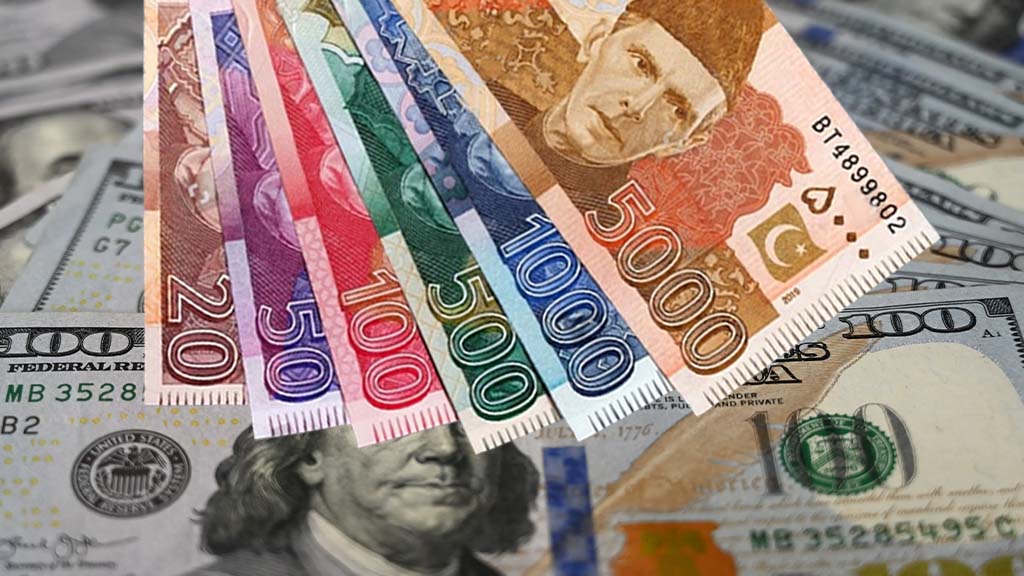 US dollar in Pakistani rupee