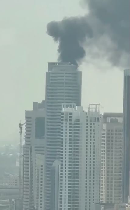 fire at Dubai Marina residential tower