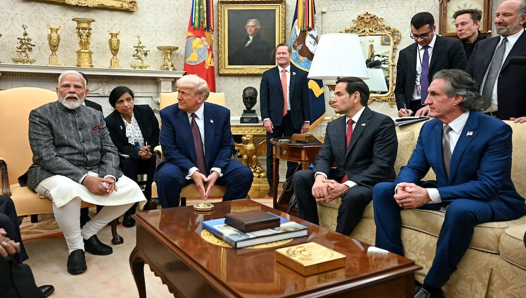 Indian PM Modi met US President Trump and Elon Musk, with the two national leaders hailing their close bond despite Trump's global trade war.