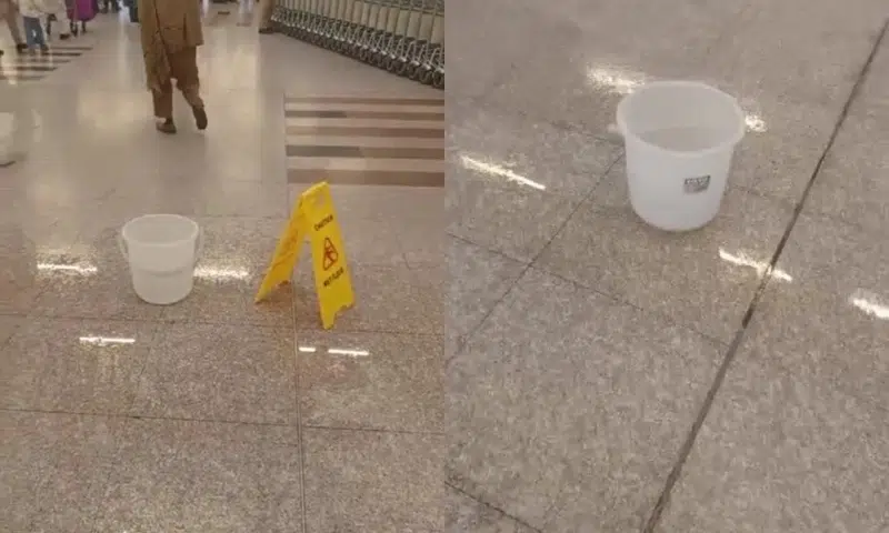 Islamabad airport roof leaks