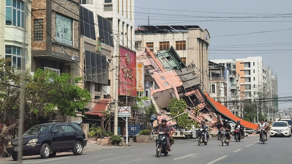 A powerful earthquake killed more than 140 people in Myanmar. toppling buildings and wrecking infrastructure across a wide area.