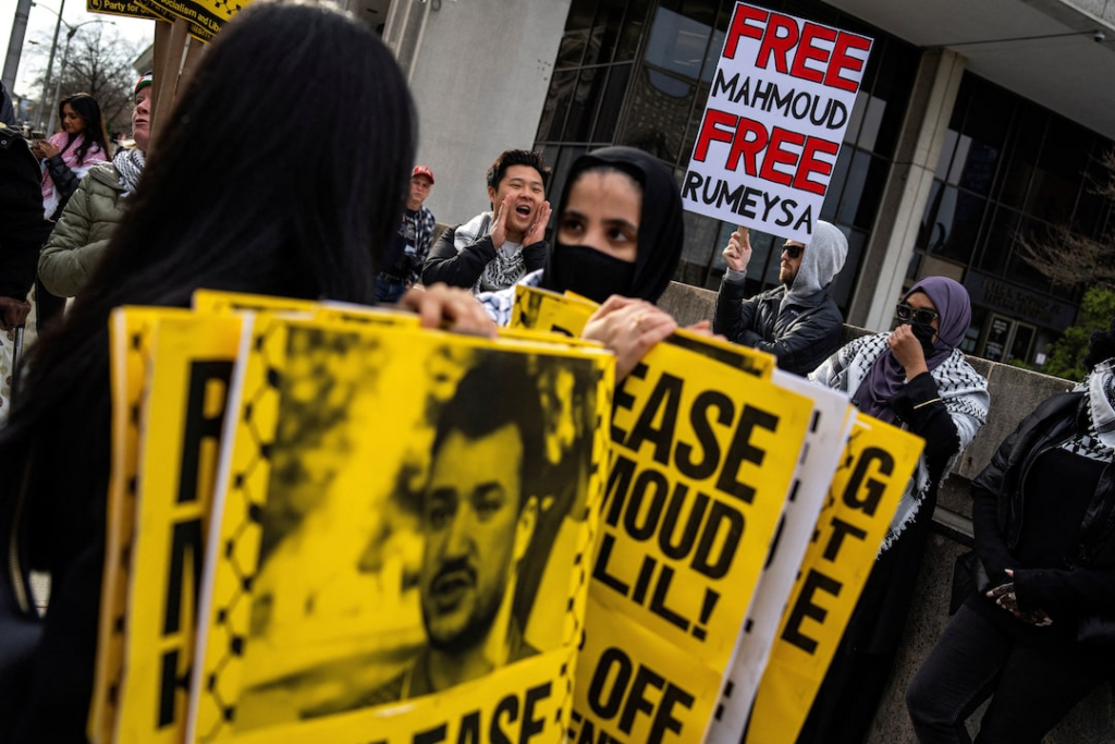 Columbia University student Mahmoud Khalil will remain behind bars in Louisiana until a judge decides whether he should challenge his imprisonment.