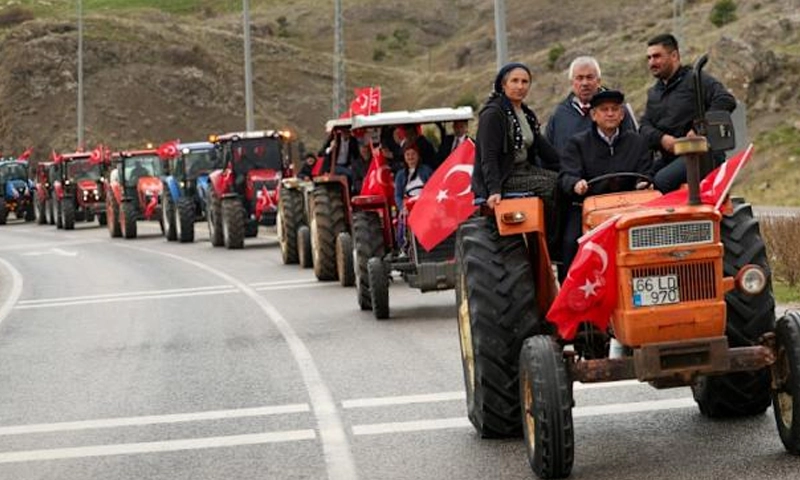 protest in central Turkey