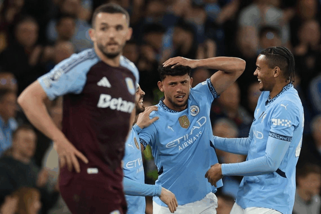 Manchester City's Matheus Nunes scored deep in injury time to salvage a crucial 2-1 Premier League victory over Aston Villa.