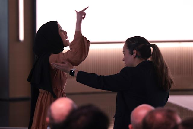 At Microsoft's 50th anniversary, CEO Mustafa Suleyman was interrupted by a pro-Palestinian protester over ties with Israel.