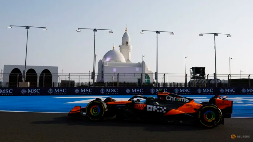 Formula One leader Lando Norris led Oscar Piastri in the expected McLaren one-two in Saudi Arabian Grand Prix practice