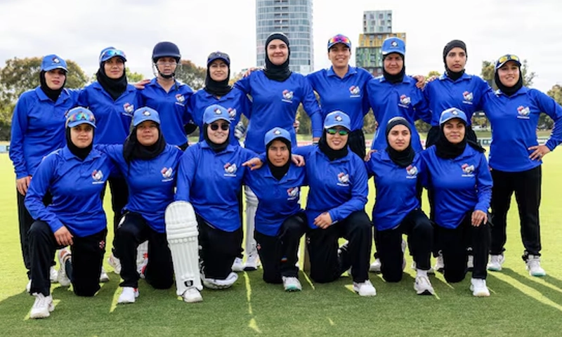 Afghan women cricketers