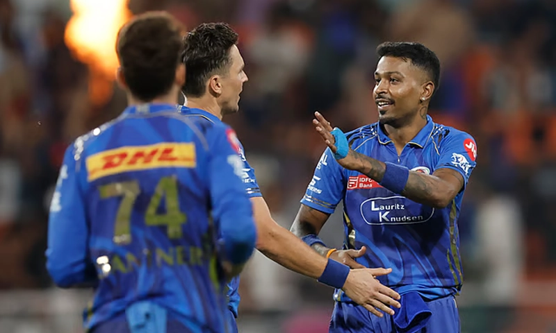 Rohit stars as Mumbai knock Gujarat out of IPL