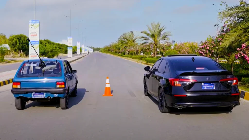 Scam Suzuki FX beats Honda Civic Turbo RS 11th Generation in drag race